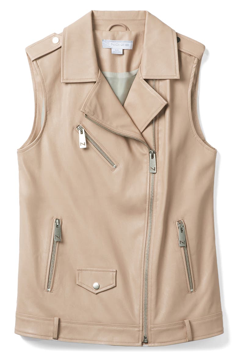 Faux Leather Vest, Alternate, color, BALLET SLIPPER