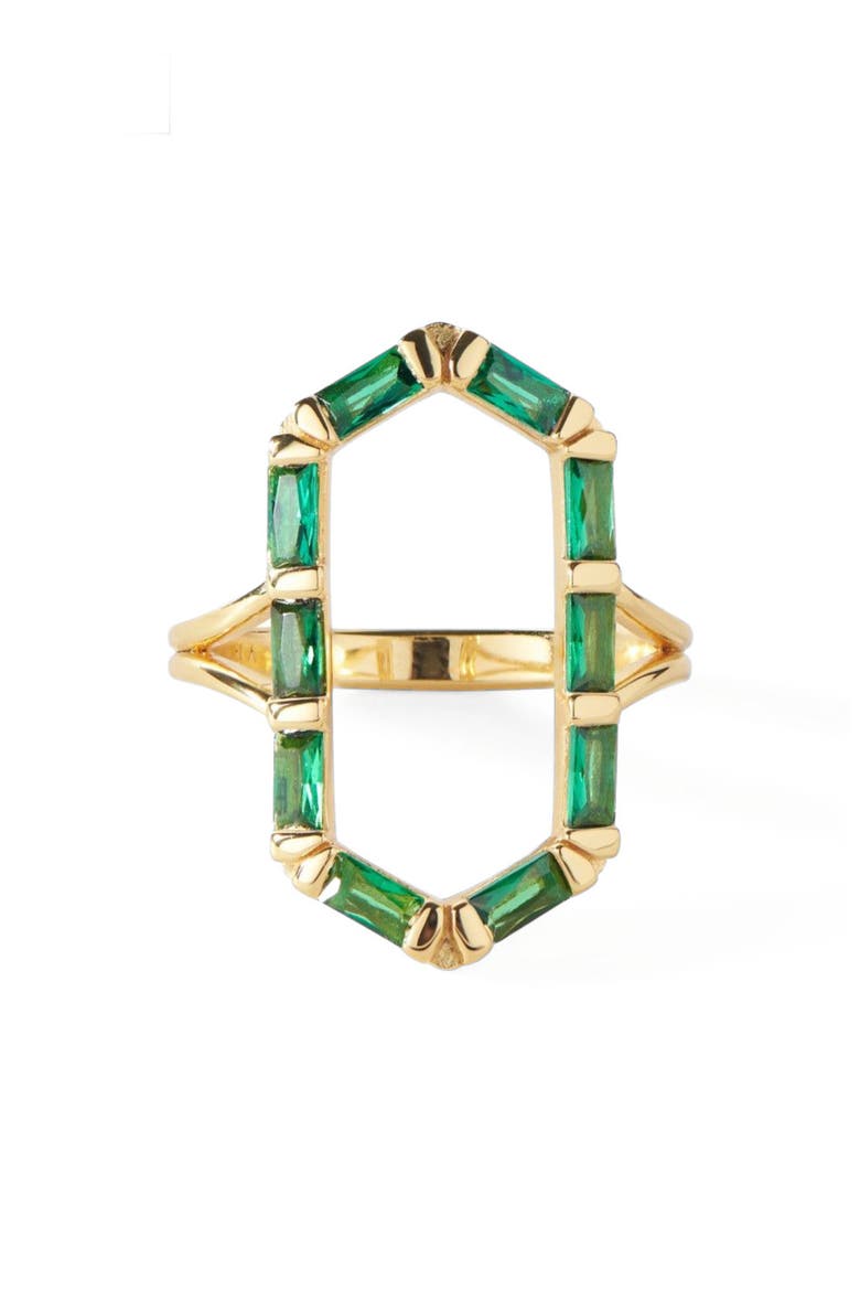 The James Ring, Main, color, Gold/Emerald CZ