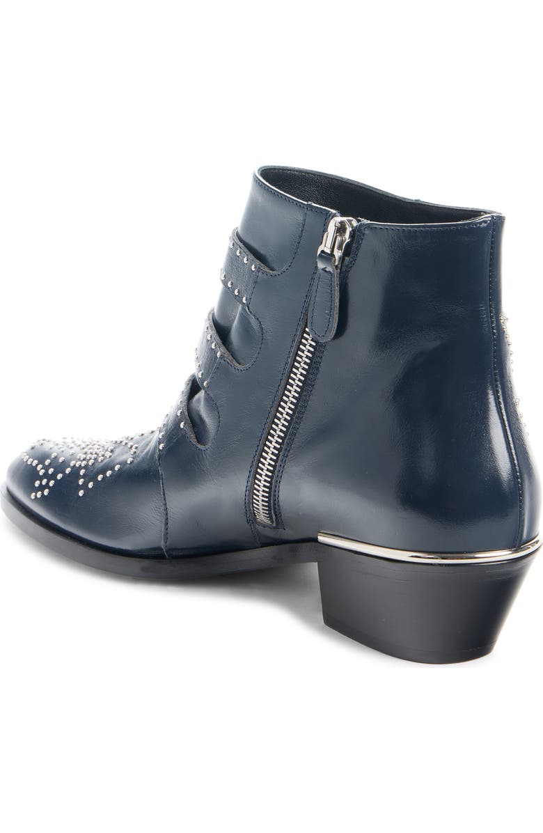 Chloé Susan Studded Bootie, Alternate, color, Deep Navy