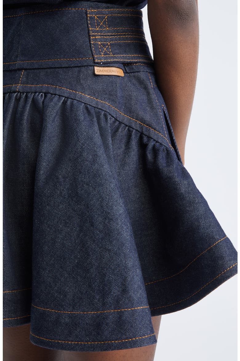 Denim Miniskirt, Alternate, color, NIGHT SKY