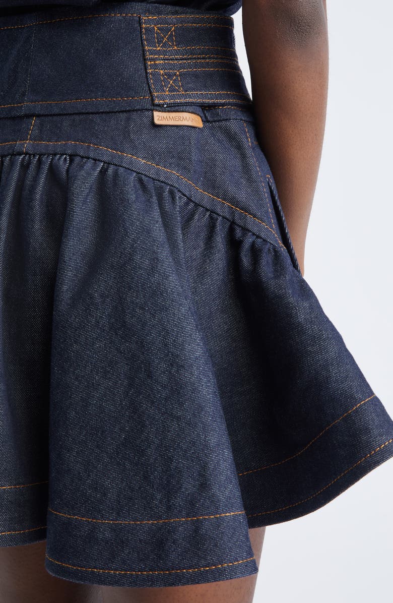 Zimmermann Denim Miniskirt, Alternate, color, Night Sky