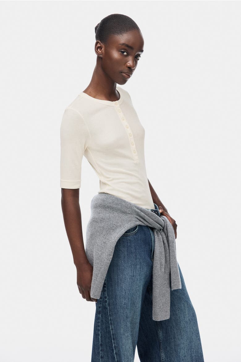 Pima Cotton Top, Alternate, color, Light beige
