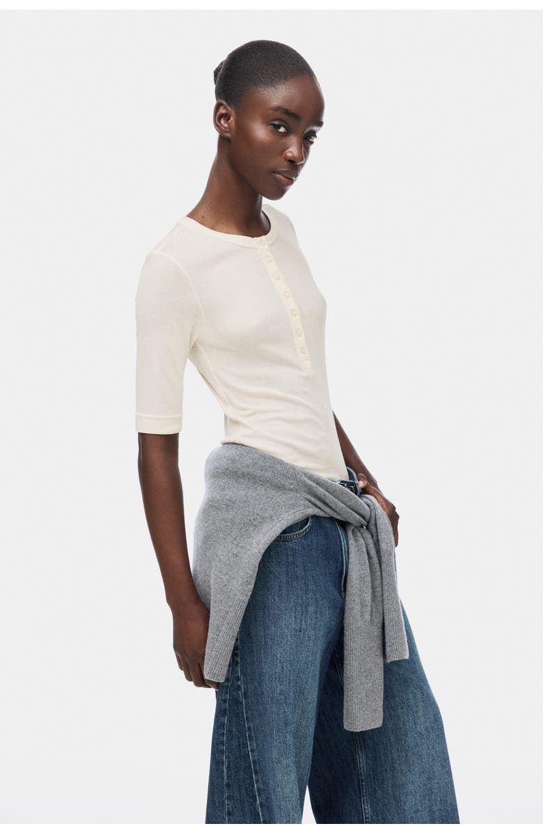 H&M Pima Cotton Top, Alternate, color, Light Beige