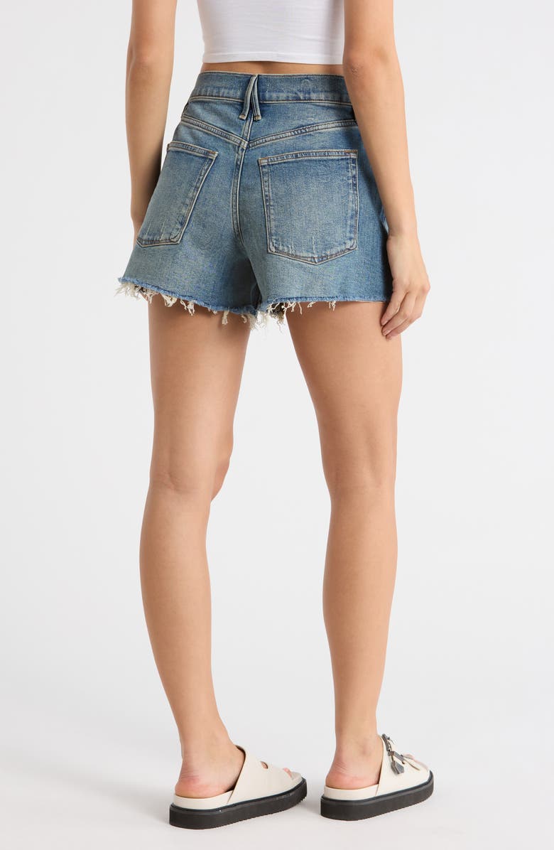 Good American Good '90s Shorts, Alternate, color, Indigo866