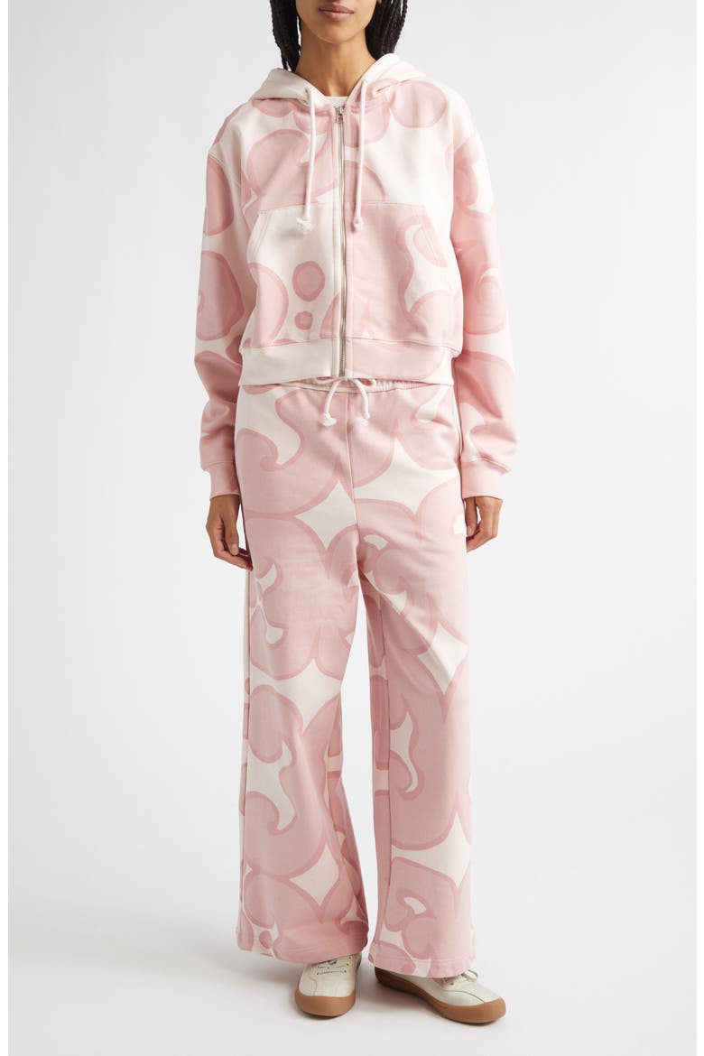 Joggi Keidas Kioski French Terry Full Zip Hoodie, Alternate, color, LIGHT PINK OFF WHITE
