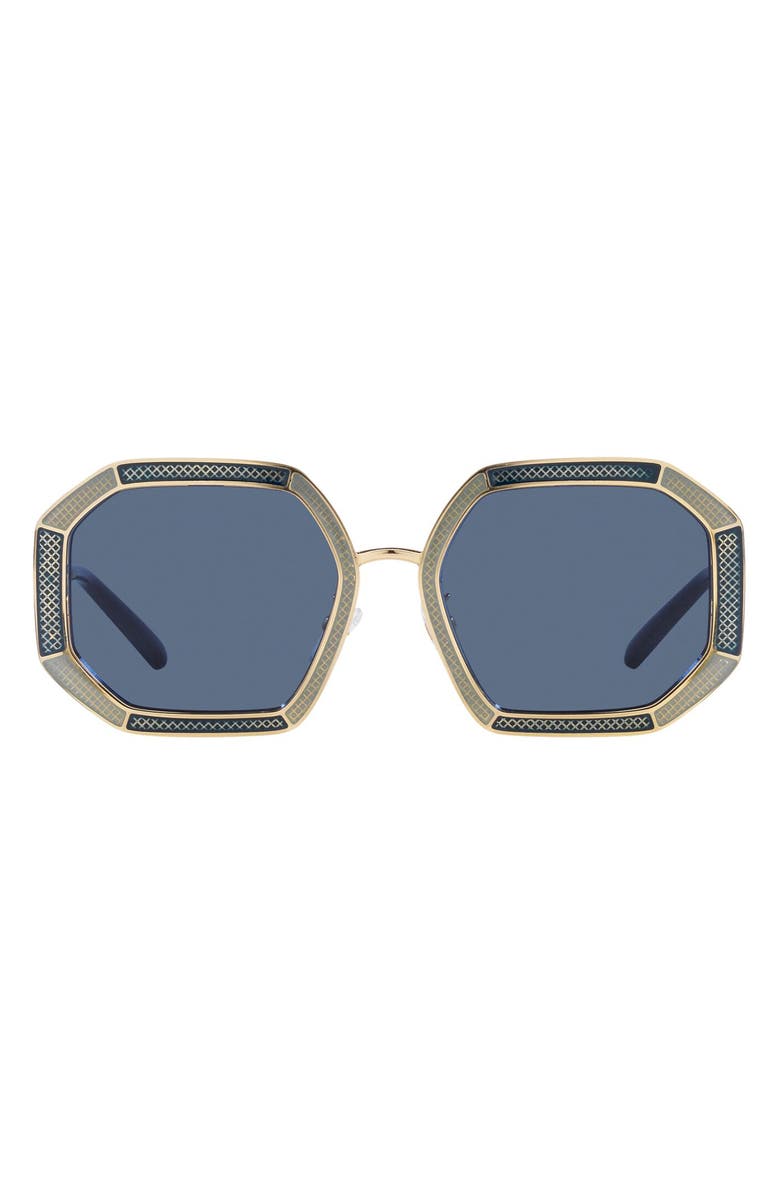Tory Burch 52mm Irregular Sunglasses, Main, color, 