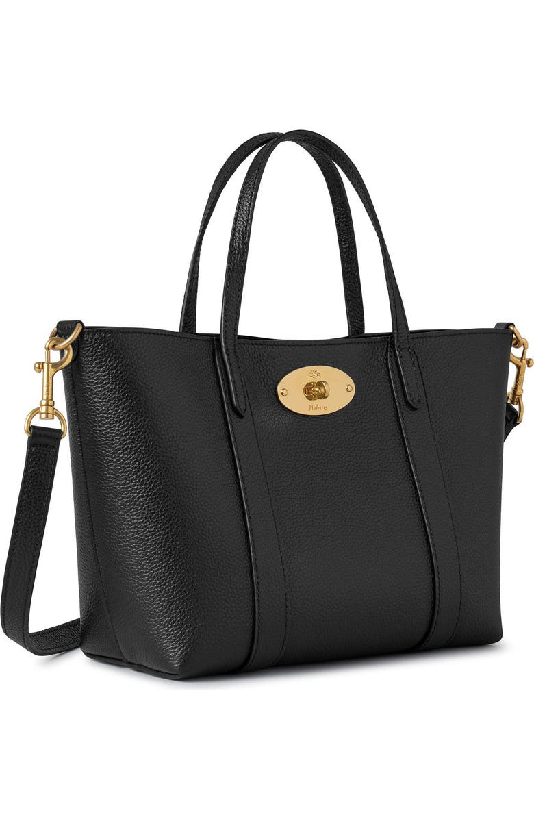 Mulberry Mini Bayswater Leather Tote, Alternate, color, Black