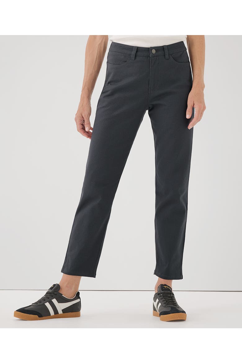 Organic Stretch Twill Denim Slim Straight Pant, Alternate, color, Storm