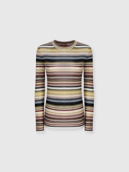 Missoni Striped Crew Neck Sweater In Multi
