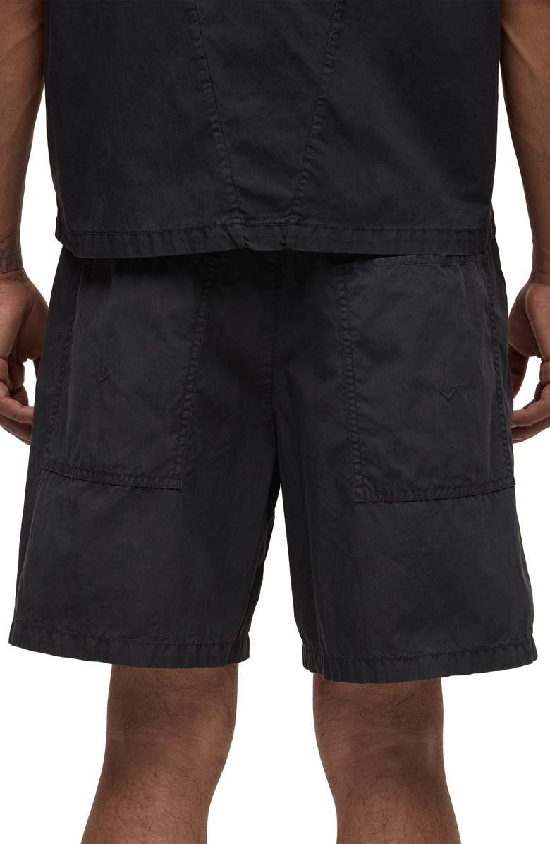 Hudson Jeans Cotton & Nylon Drawstring Shorts, Alternate, color, Black