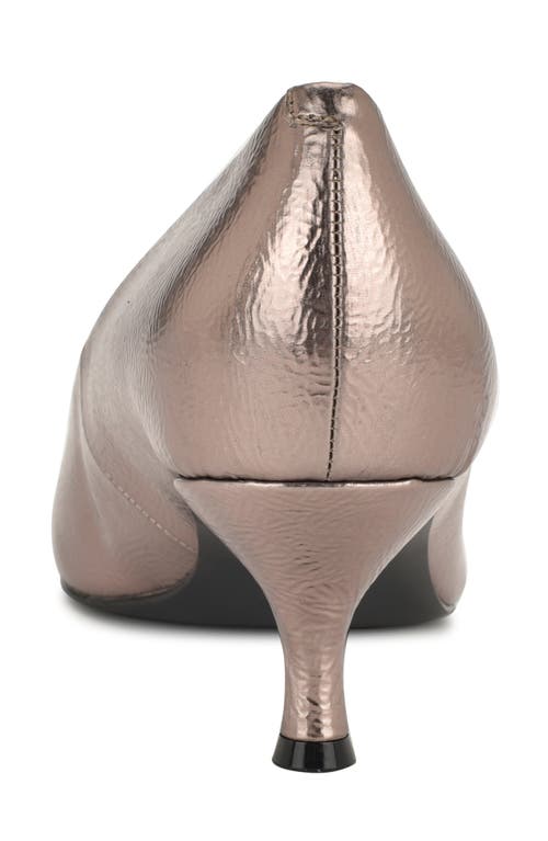 Nine West Sisko Pointed Toe Kitten Heel Pump In Brown