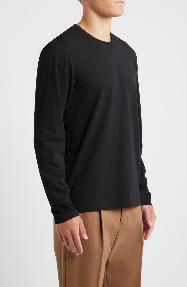 Open Edit Long Sleeve Cotton T-Shirt, Alternate, color, Black