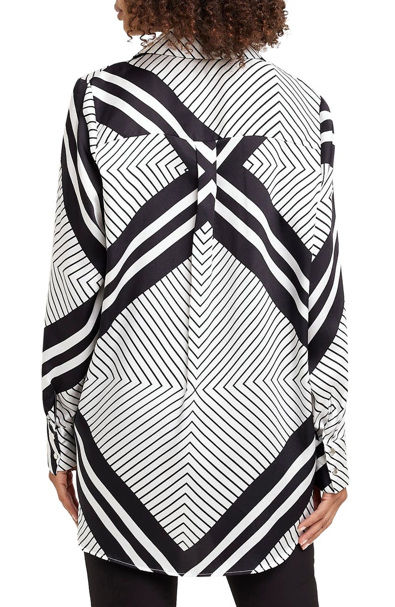 River Island Boyfriend Satin Button-Up Shirt, Alternate, color, 