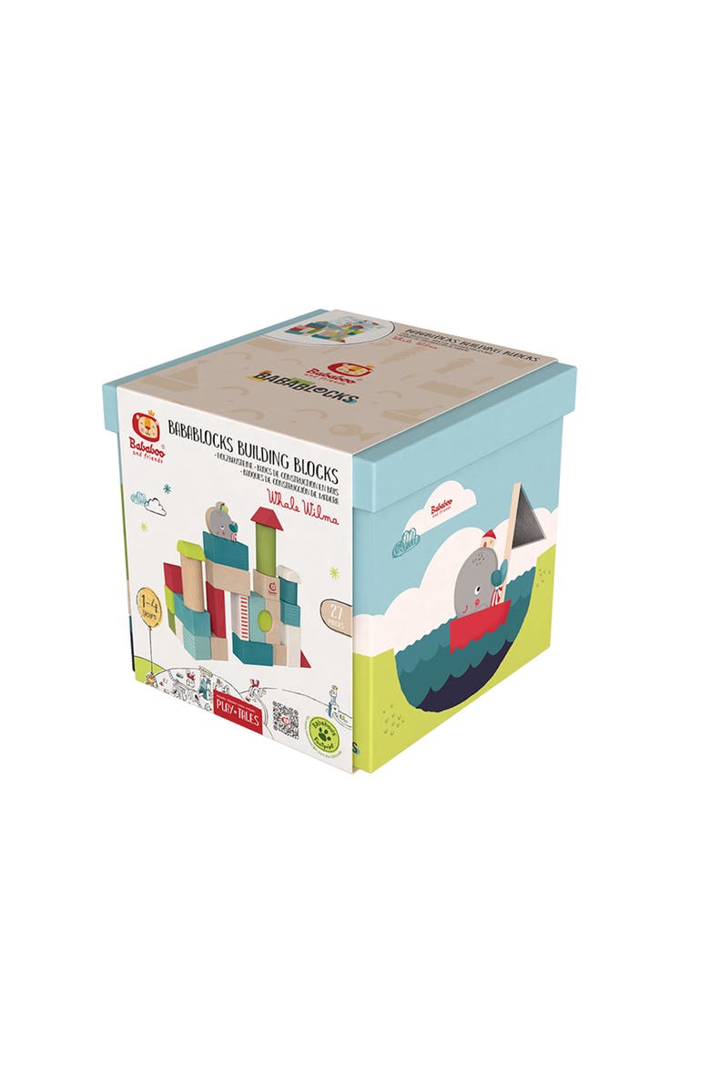Wilma Whale Babablocks Building Blocks, Alternate, color, Multi / Blue