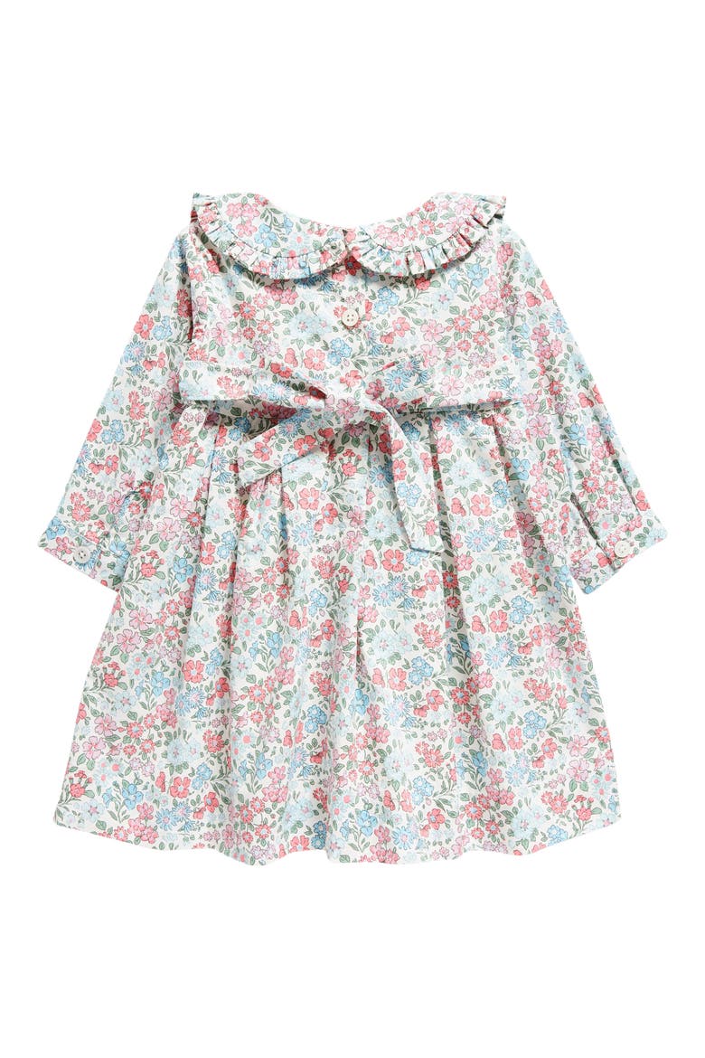 Floral Cotton Dress, Alternate, color, BLUE