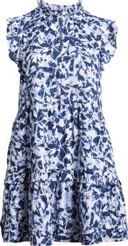 Caslon® Floral Ruffle Gauze Dress