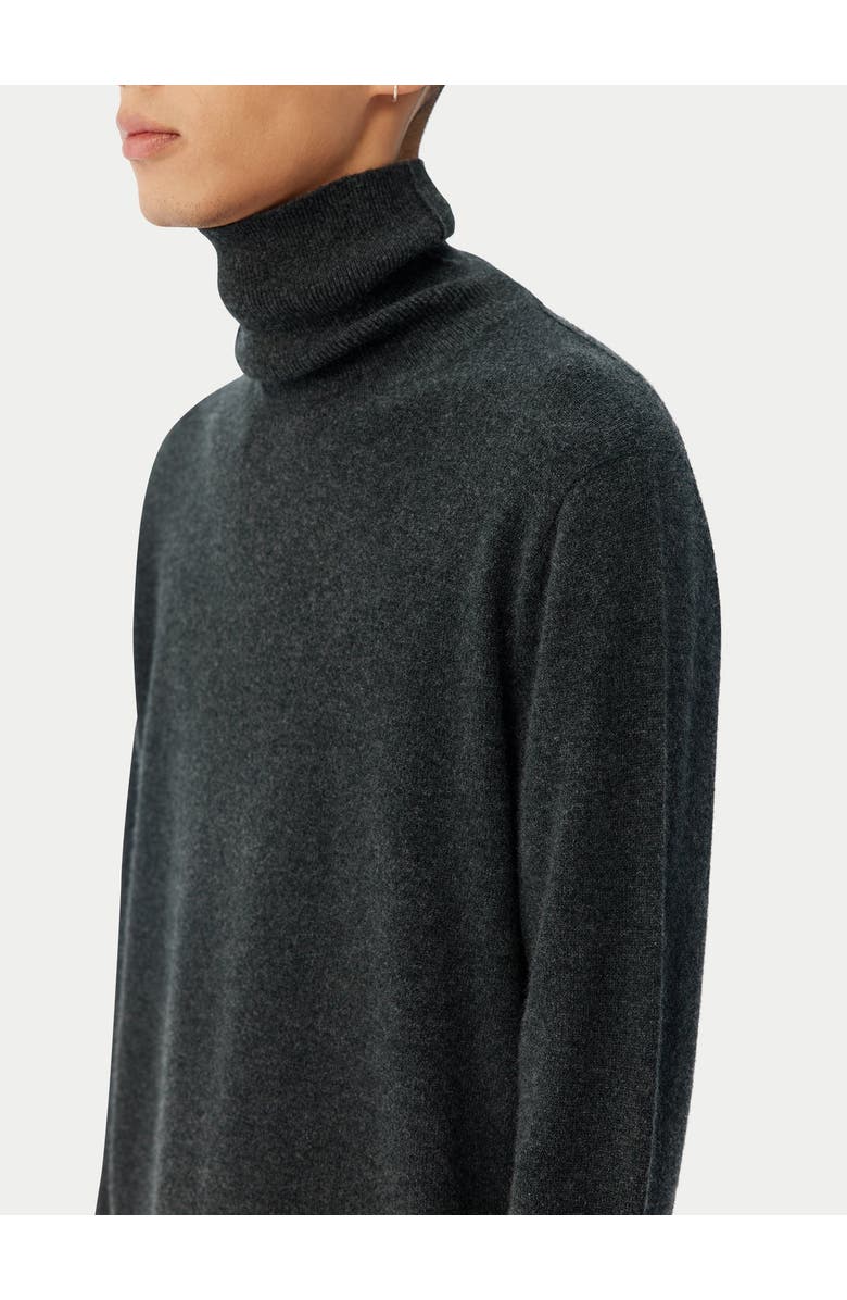 Gobi Cashmere Timeless Turtleneck Cashmere Sweater, Alternate, color, Charcoal