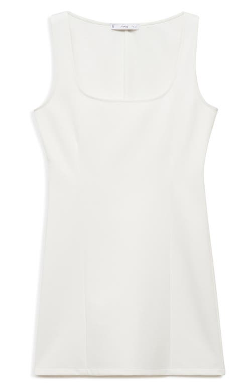 Mango Tailored Sleeveless Minidress In White