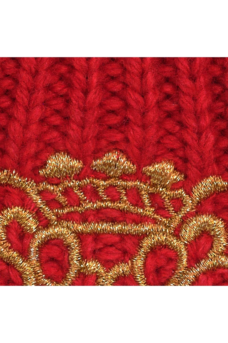 direct embroidery cable scarf, Alternate, color, ralph red