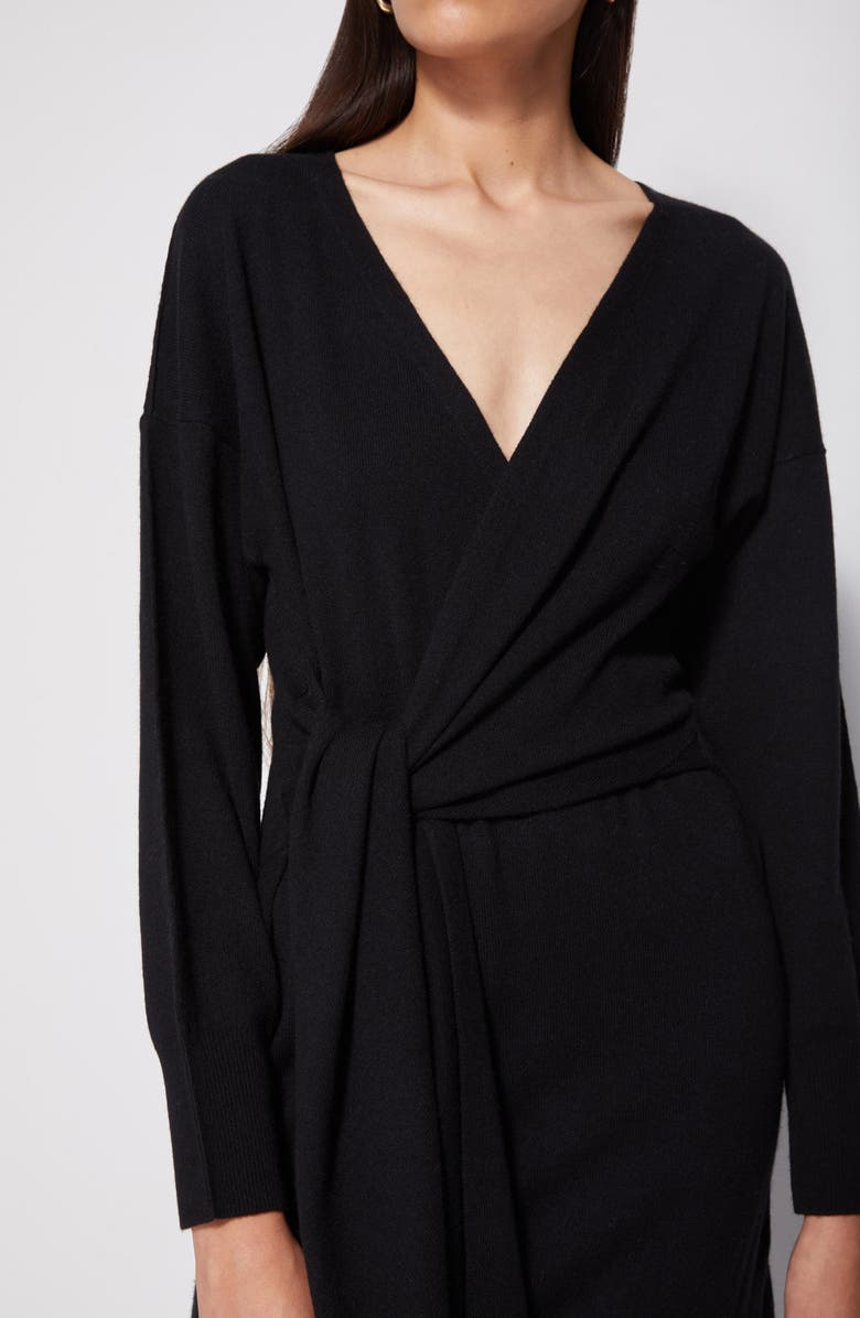Simkhai Skyla Long Sleeve Wrap Sweater Dress, Alternate, color,