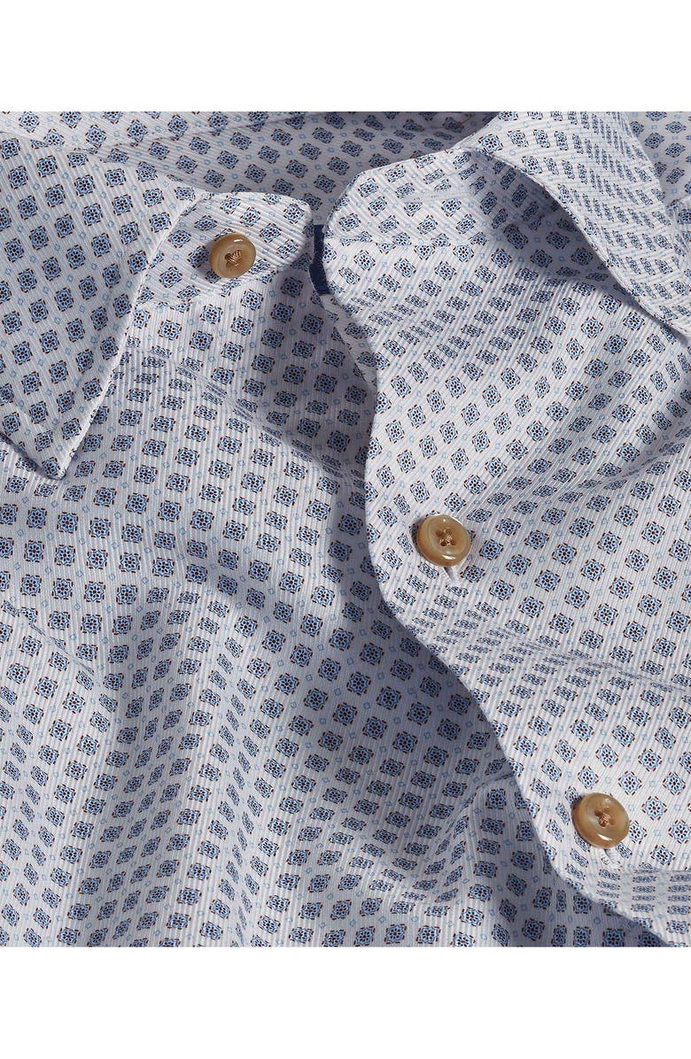 David Donahue Neat Geo Print Sport Shirt, Alternate, color, 