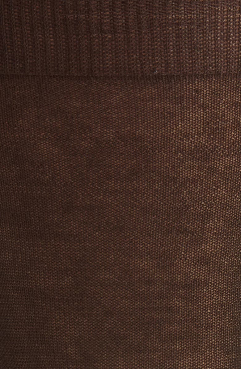 Canali Solid Brown Cotton Dress Socks, Alternate, color, Brown