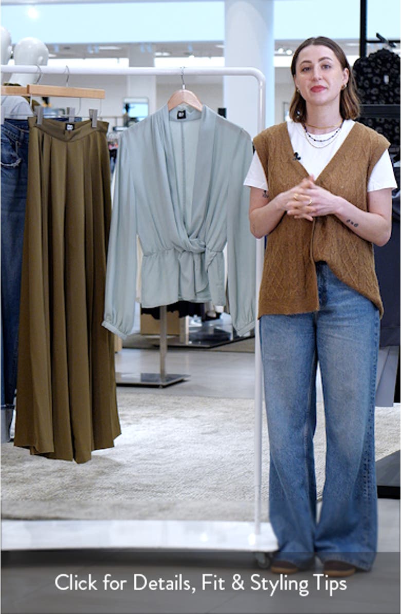 Margot Faux Wrap Peplum Top, sales video thumbnail