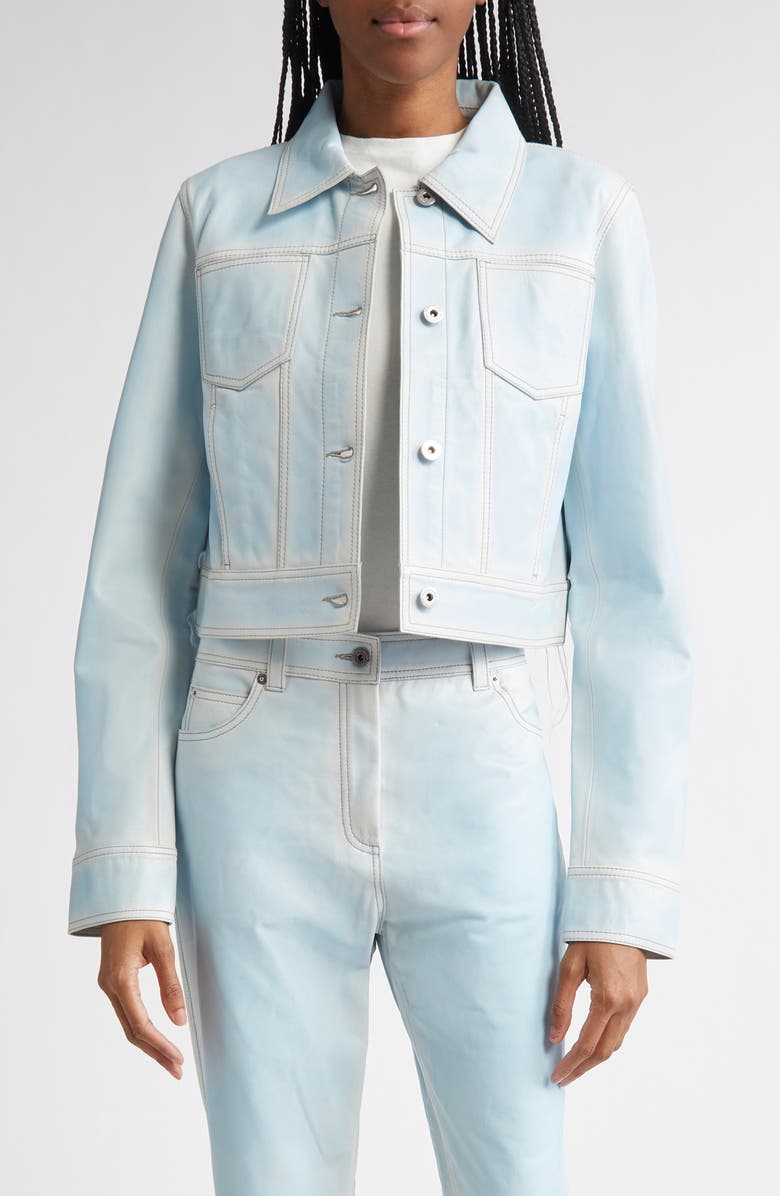 Stand Studio Calliope Leather Trucker Jacket, Main, color,