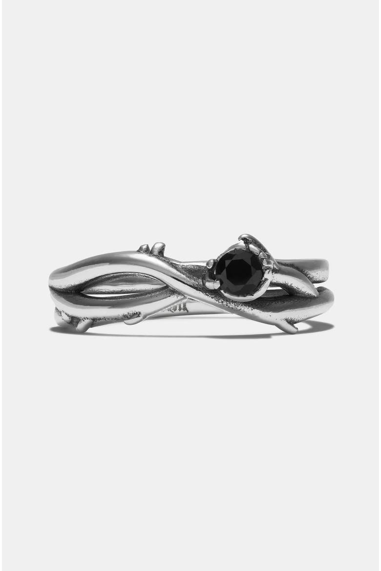 Rosethorn Thin Sterling Silver Ring, Alternate, color, Silver