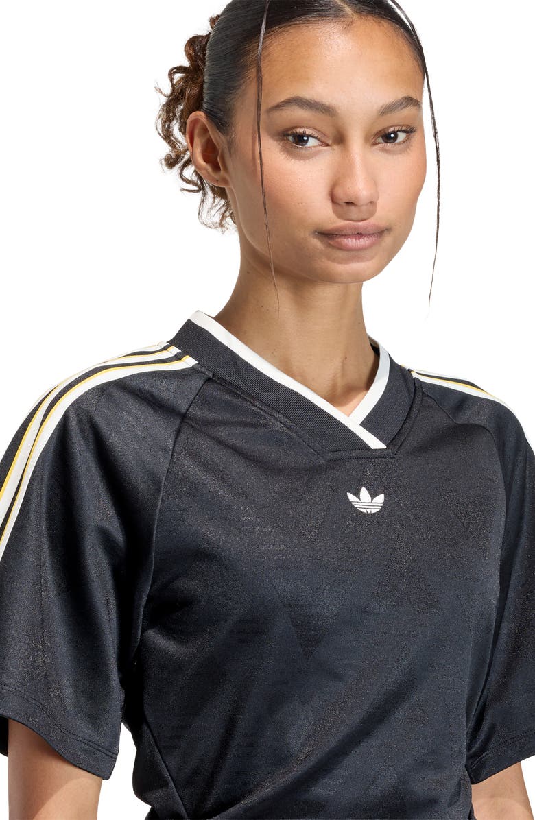 adidas Originals Side Ruched Jersey, Alternate, color, Black