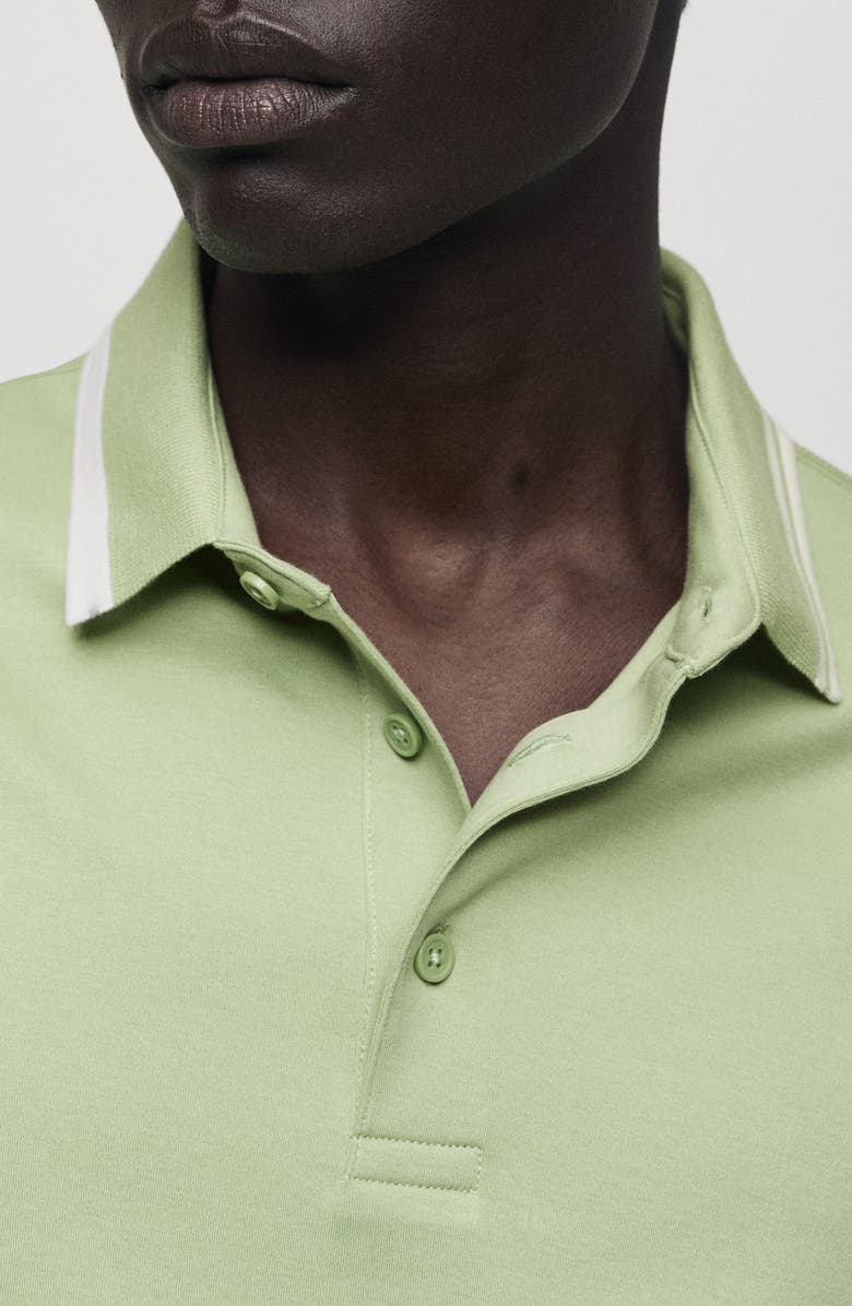 MANGO Tipped Cotton Polo, Alternate, color, 