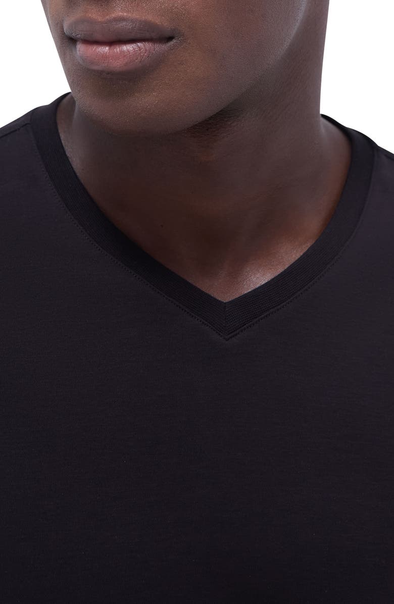 Bugatchi Holden Pima Cotton T-Shirt, Alternate, color, Black