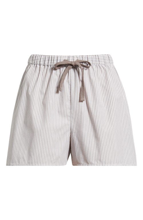 Bernardo Stripe Drawstring Shorts In Multi