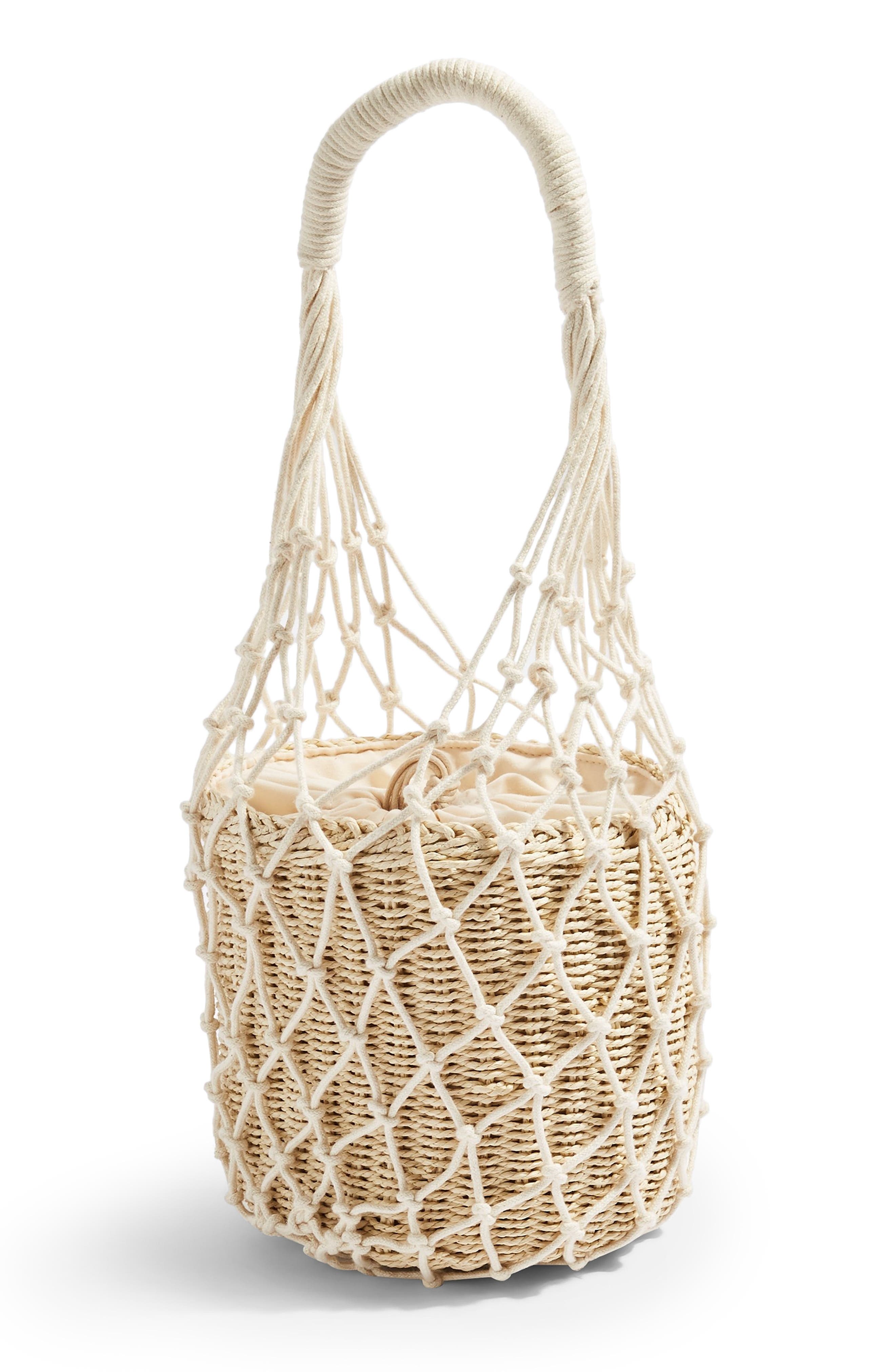 Topshop Siren String Tote Bag, Alternate, color, 