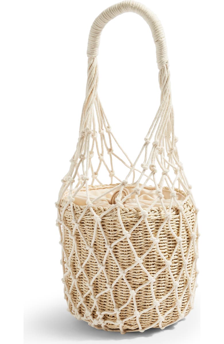 Topshop Siren String Tote Bag, Alternate, color,