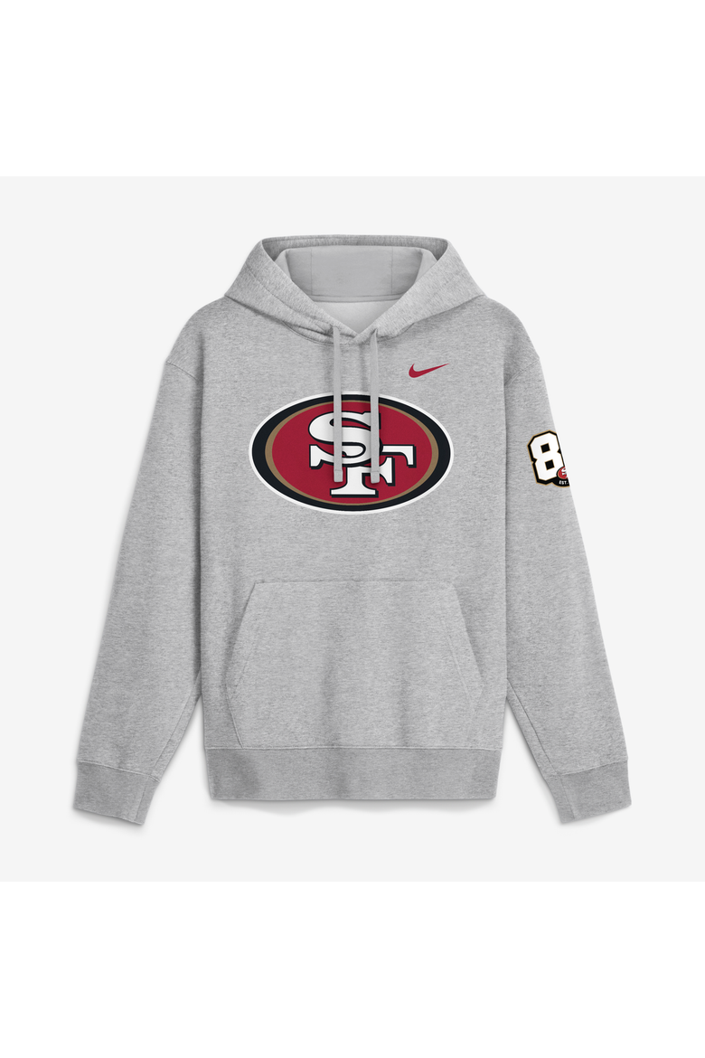 Men's Nike Heather Gray San Francisco 49ers 80th Anniversary Showdown Club Fleece Hoodie, Main, color, Heather Gray
