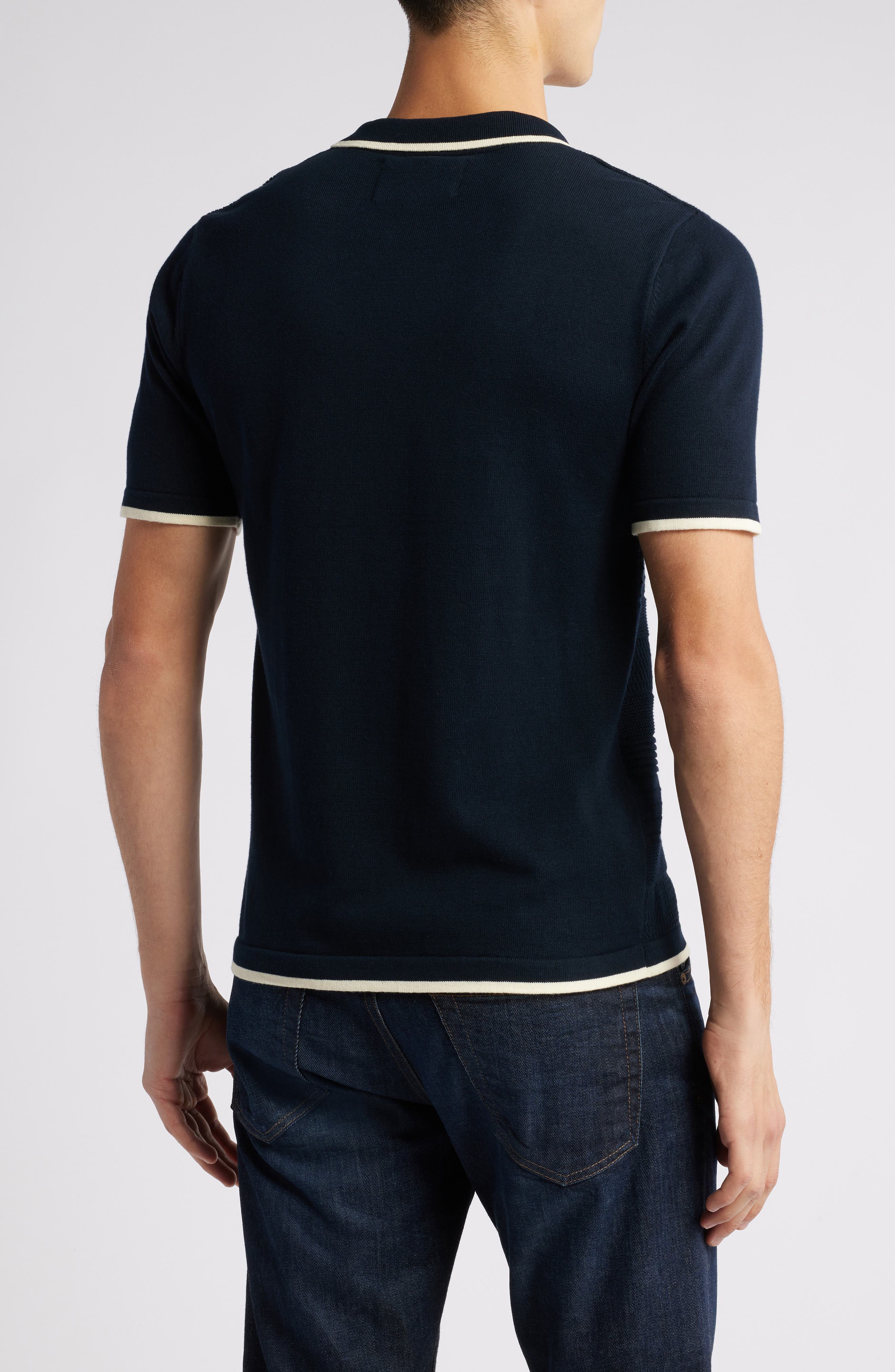 Tipped Quarter Zip Polo - image 2