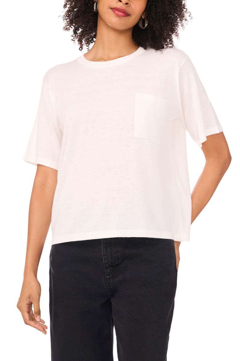 Pocket T-Shirt, Main, color, IVORY CREME