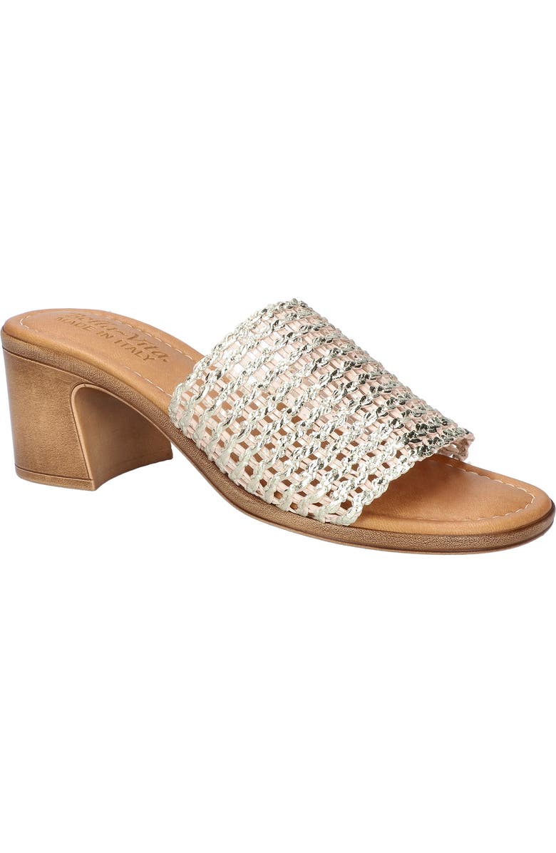 Bella Vita Eni-Italy Slide Sandal, Main, color, Gold Woven