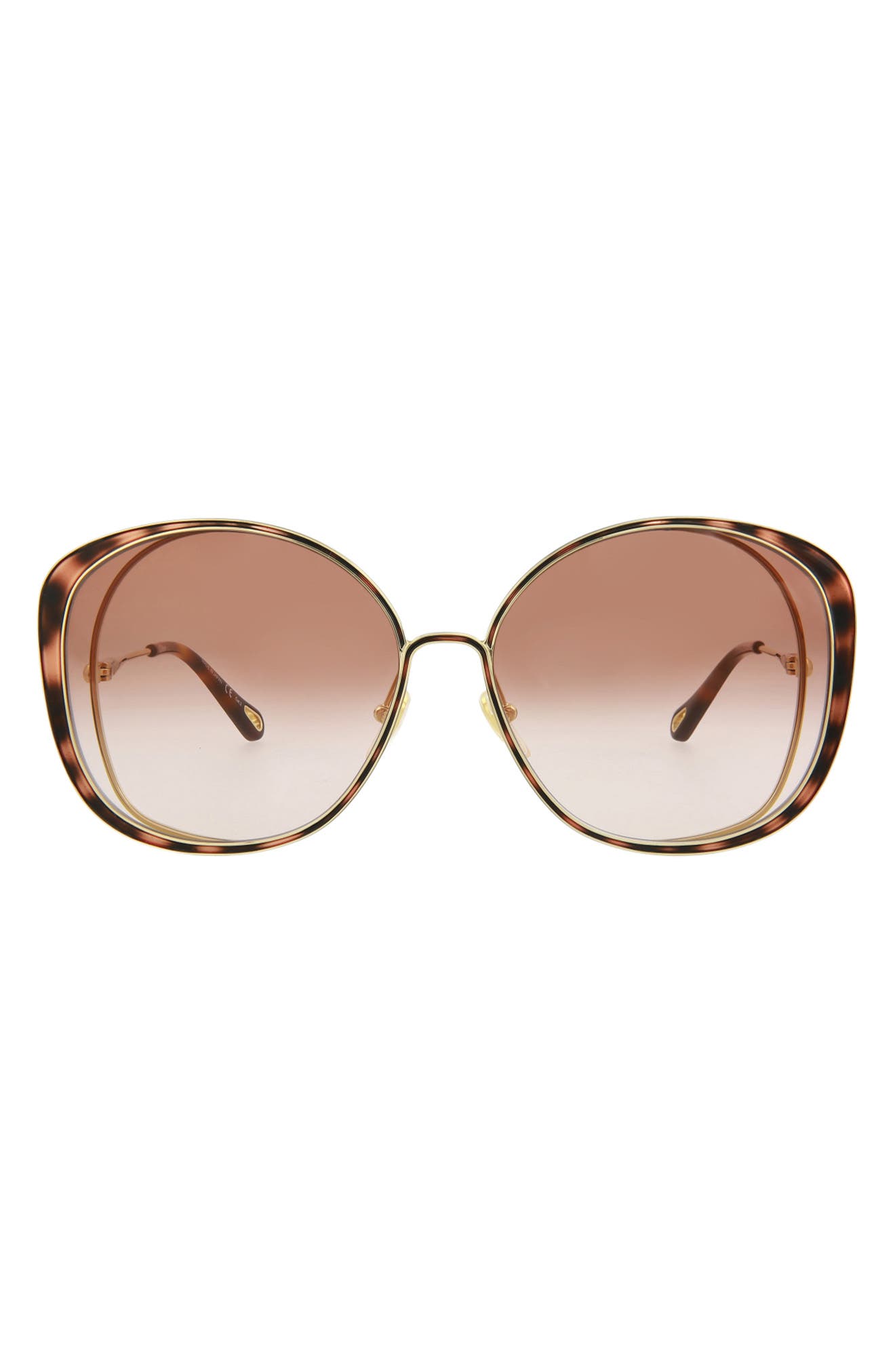 Chloé Novelty 63mm Oversize Round Sunglasses