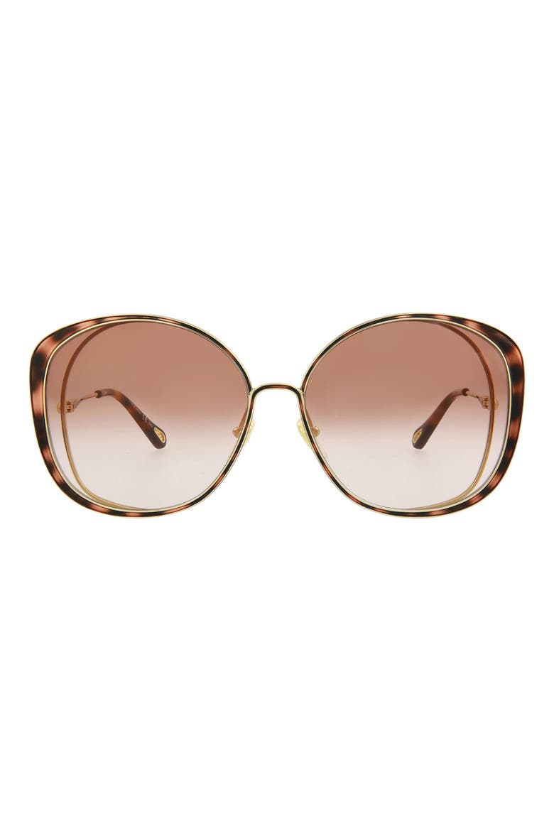 Novelty 63mm Oversize Round Sunglasses, Main, color, GOLD GOLD ORANGE
