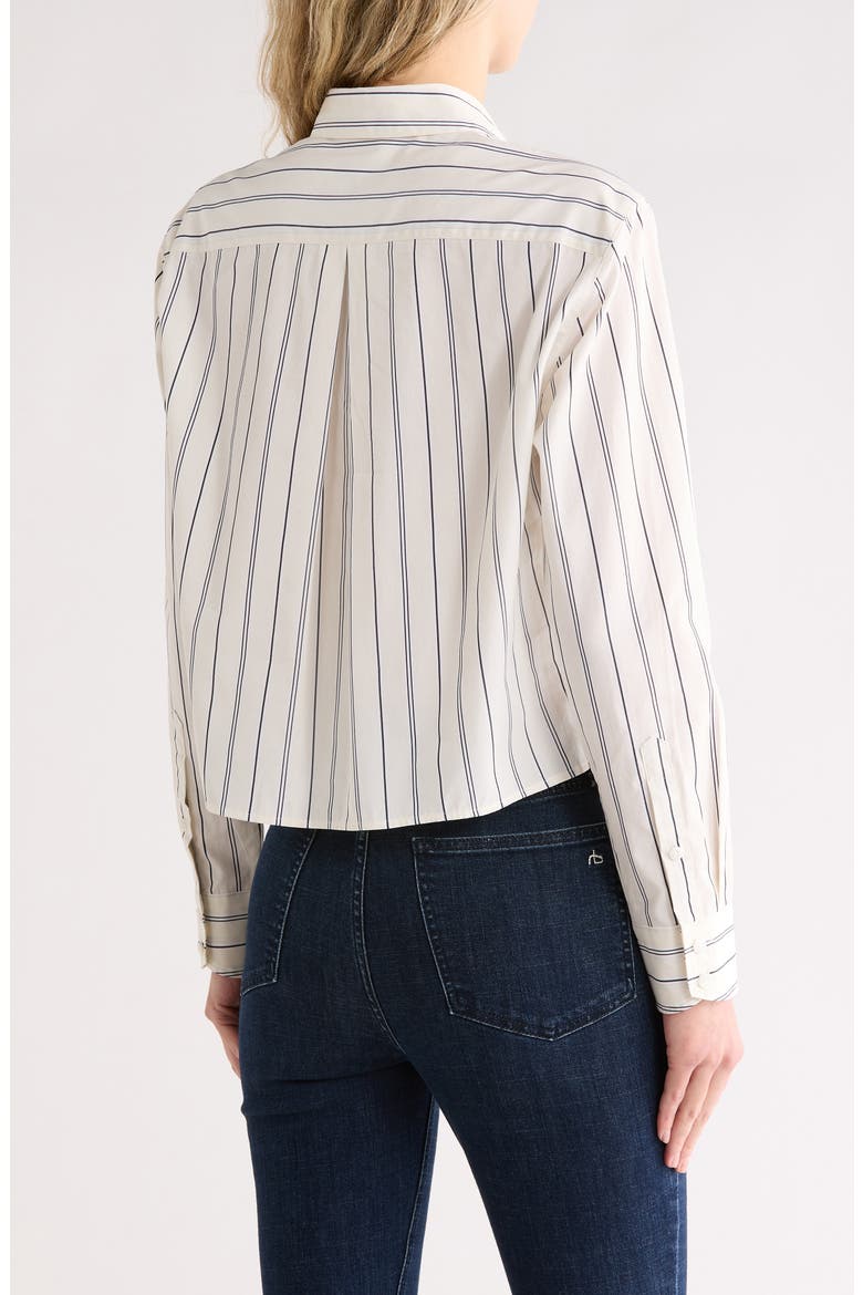 Mina Multistripe Button-Up Shirt, Alternate, color, IVORY MULTI
