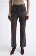 Lafayette 148 New York Bond Leather Flare Leg Pants