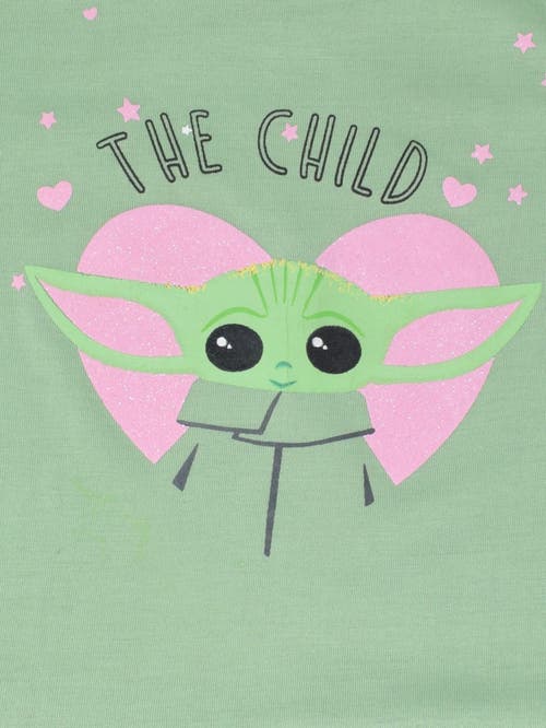 Star Wars The Mandalorian Baby Yoda T-shirt & Leggings Set In Green