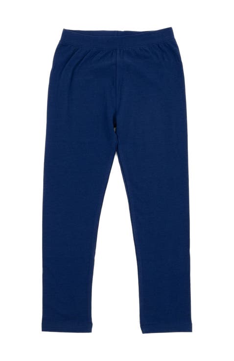 Girls Cotton Leggings, Solid Colors