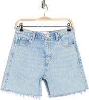 FRAME The Easy Fray Hem Denim Shorts