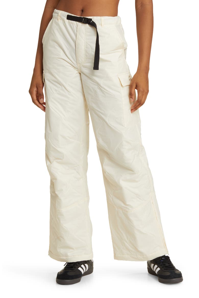Alpine Slopes Quilted Wide Leg Cargo Pants, Main, color, COCONUT MILK