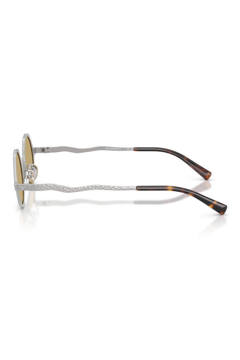 41mm Round Sunglasses, Alternate, color, MATTE SILVER/ GREEN