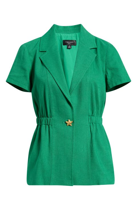 Short Sleeve One-Button Jacket
