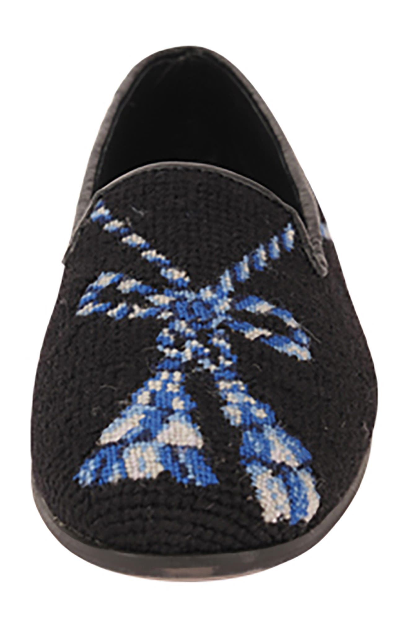 BY PAIGE Needlepoint Tassel Flat, Alternate, color, NAVY
